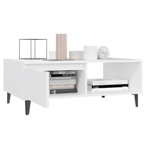 Mesa de Centro, Mesa baixa, 90x60x35 cm contraplacado branco