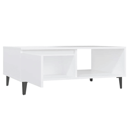 Mesa de Centro, Mesa baixa, 90x60x35 cm contraplacado branco