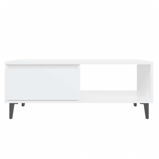 Mesa de Centro, Mesa baixa, 90x60x35 cm contraplacado branco