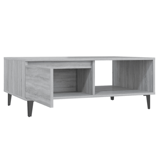 Mesa de Centro, Mesa baixa, 90x60x35 cm derivados de madeira cinzento sonoma