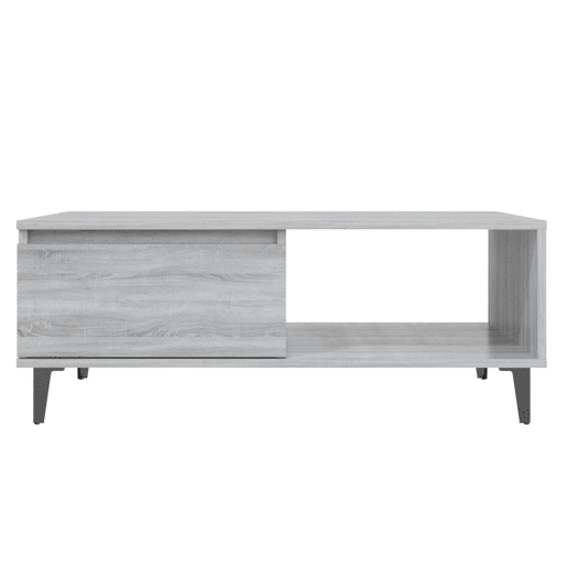 Mesa de Centro, Mesa baixa, 90x60x35 cm derivados de madeira cinzento sonoma