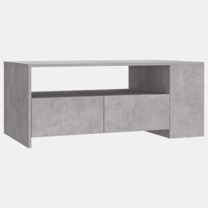 Mesa de Centro, Mesa baixa, 102x55x42 cm madeira processada cinza cimento