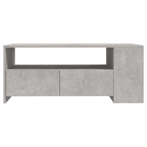 Mesa de Centro, Mesa baixa, 102x55x42 cm madeira processada cinza cimento