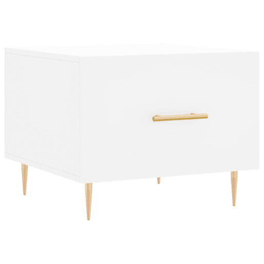 Mesa de Centro, Mesa baixa, 50x50x40 cm derivados de madeira branco
