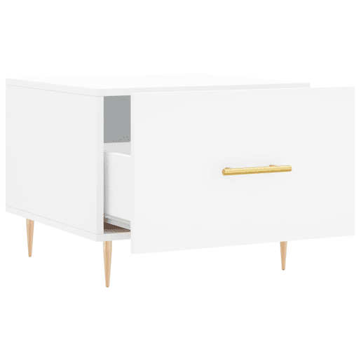 Mesa de Centro, Mesa baixa, 50x50x40 cm derivados de madeira branco