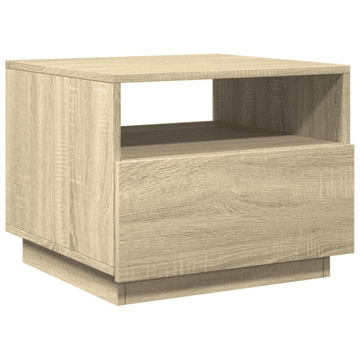 Mesa de Centro, Mesa baixa, com luzes LED 50x49x40 cm carvalho sonoma