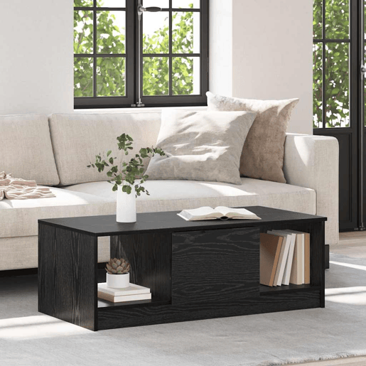 Mesa de Centro, Mesa baixa, com gaveta Carvalho Preto 102 x 50 x 36cm