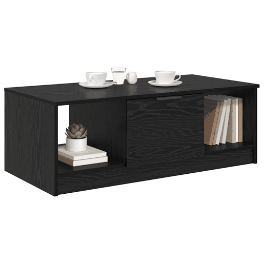 Mesa de Centro, Mesa baixa, com gaveta Carvalho Preto 102 x 50 x 36cm