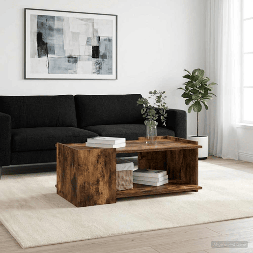 Mesa de Centro, Mesa baixa, Carvalho Fumado 90 x 50 x 33 cm