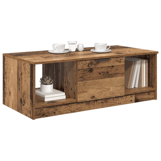 Mesa de Centro, Mesa baixa, com gaveta Madeira Antiga 102 x 50 x 36cm