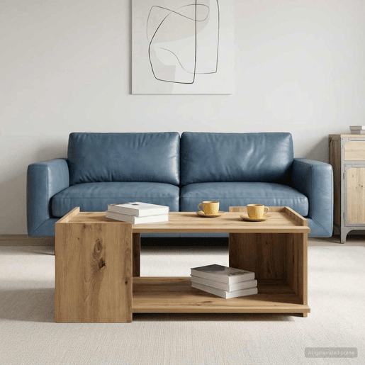 Mesa de Centro, Mesa baixa, Carvalho Arttisan 90 x 50 x 33 cm