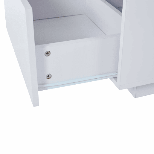 Mesa de café moderna LED - 100 x 50 x 35 cm - Mesa auxiliar branca com luz LED e painel acrílico - Branco Mesa de café moderna LED - 100 x 50 x 35 cm - Mesa auxiliar branca com luz LED e painel acrílico - Branco