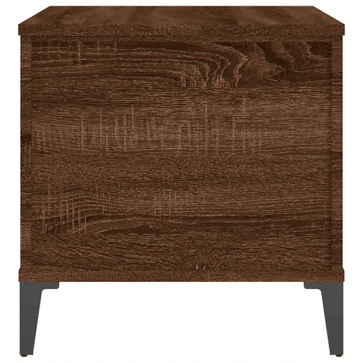 Mesa de Centro, Mesa baixa, 60x44,5x45 cm derivados madeira carvalho castanho