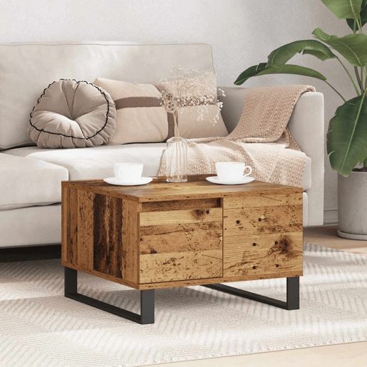 Mesa de Centro, Mesa baixa, com gaveta Madeira Antiga 55 x 55 x 36,5 cm