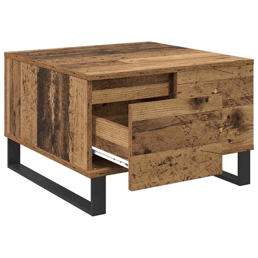 Mesa de Centro, Mesa baixa, com gaveta Madeira Antiga 55 x 55 x 36,5 cm