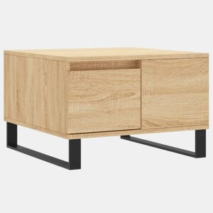 Mesa de Centro, Mesa baixa, 55x55x36,5 cm derivados madeira carvalho sonoma