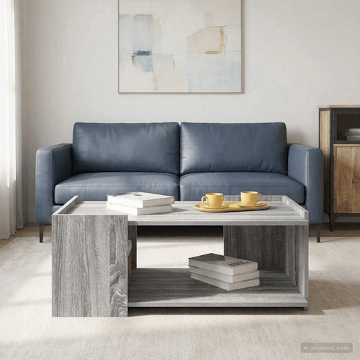Mesa de Centro, Mesa baixa, Sonoma Cinzento 90 x 50 x 33 cm