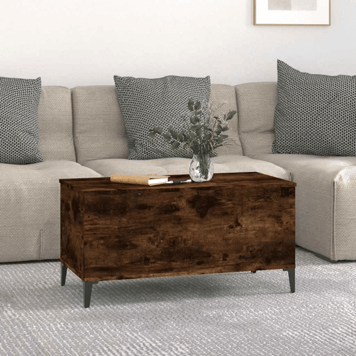 Mesa de Centro, Mesa baixa, 90x44,5x45 cm derivados madeira carvalho fumado