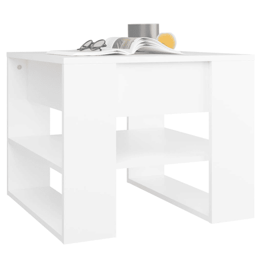 Mesa de Centro, Mesa baixa, 55,5x55x45 cm madeira processada branco