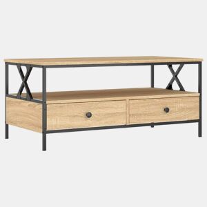 Mesa de Centro, Mesa baixa, 100x51x45 cm derivados madeira carvalho sonoma