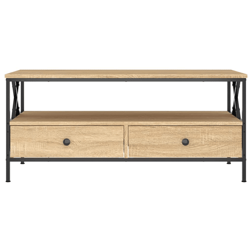 Mesa de Centro, Mesa baixa, 100x51x45 cm derivados madeira carvalho sonoma