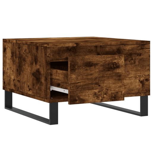 Mesa de Centro, Mesa baixa, 55x55x36,5 cm derivados madeira carvalho fumado
