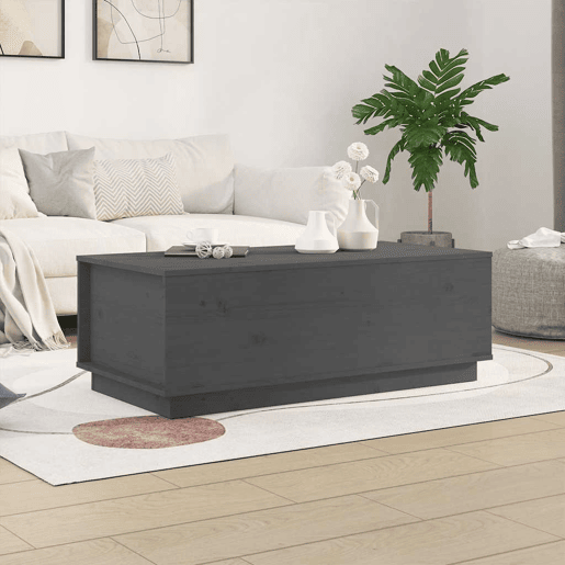 Mesa de Centro, Mesa baixa, 100x50x35 cm pinho maciço cinza
