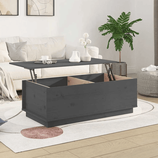 Mesa de Centro, Mesa baixa, 100x50x35 cm pinho maciço cinza