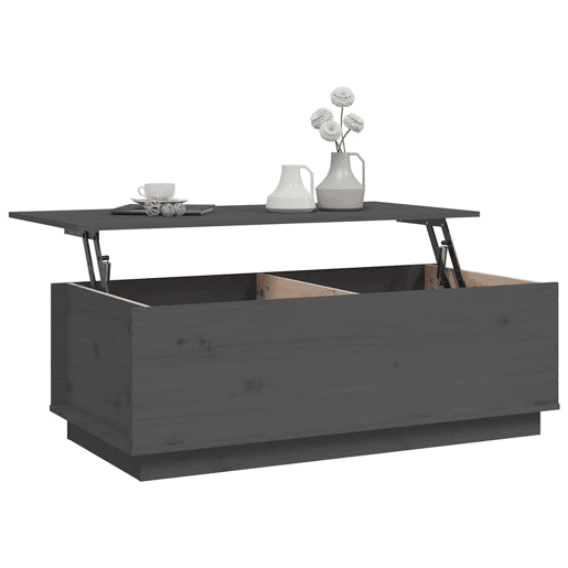 Mesa de Centro, Mesa baixa, 100x50x35 cm pinho maciço cinza