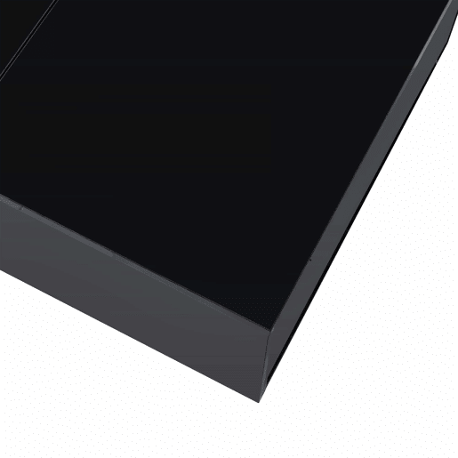 Mesa de centro 100x50 cm - moderna com gavetas e compartimento deslizante - preto brilhante Mesa de centro 100x50 cm - moderna com gavetas e compartimento deslizante - preto brilhante