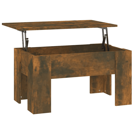 Mesa de Centro, Mesa baixa, 79x49x41 cm madeira processada carvalho fumado