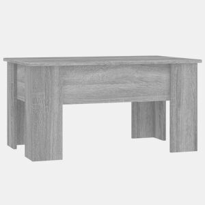 Mesa de Centro, Mesa baixa, 79x49x41cm derivados de madeira cinzento sonoma