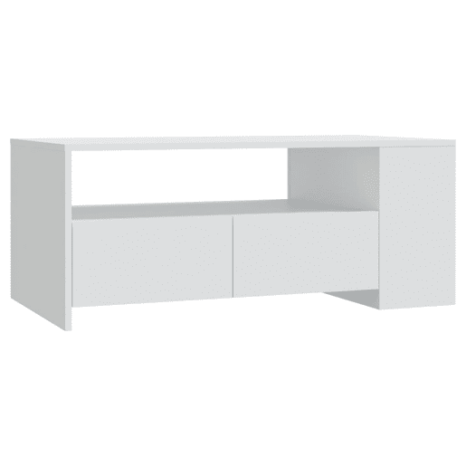 Mesa de Centro, Mesa baixa, 102x55x42 cm derivados de madeira branco
