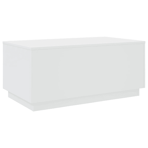 Mesa de Centro, Mesa baixa, com luzes LED 90x50x40 cm branco