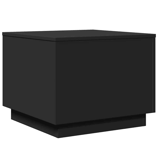 Mesa de Centro, Mesa baixa, com luzes LED 50x50x40 cm preto