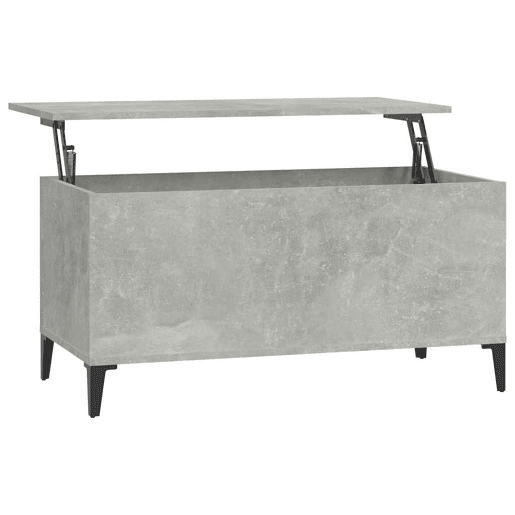 Mesa de Centro, Mesa baixa, 90x44,5x45 derivados de madeira cinzento cimento
