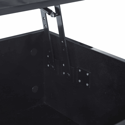 Mesa de café elevável 50x100x(33-46,5) cm - Mesa de sala com arrumação oculta, design de alto brilho, com LED