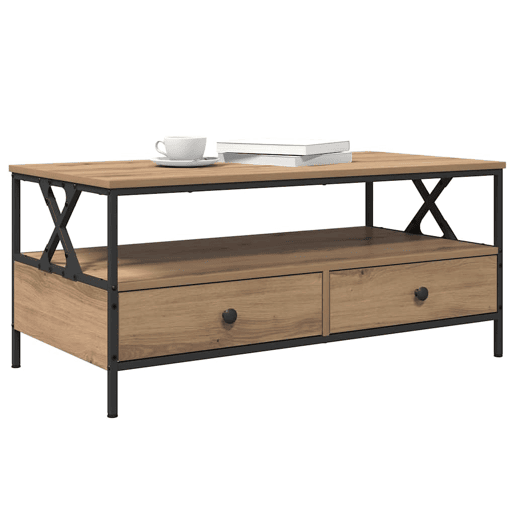 Mesa de Centro, Mesa baixa, with Drawer carvalho artisiano 100 x 51 x 45 cm