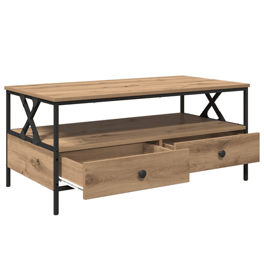 Mesa de Centro, Mesa baixa, with Drawer carvalho artisiano 100 x 51 x 45 cm