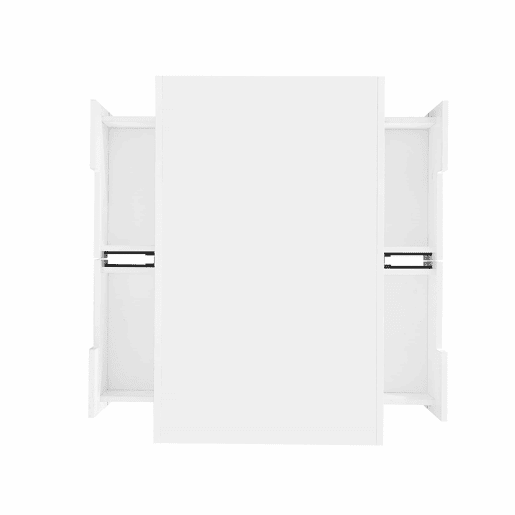 Mesa de centro com LED - acabamento brilhante - 4 gavetas à frente e atrás - Branco