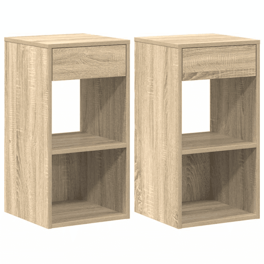 Soluna Home - Mesas de cabeceira Madeira 2 piezas 35 x 34 x 66,5 cm