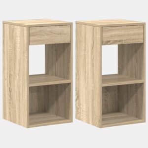 Soluna Home - Mesas de cabeceira Madeira 2 piezas 35 x 34 x 66,5 cm