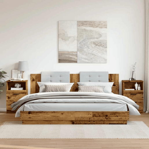 Soluna Home - Mesas de cabeceira Madeira 2 piezas 40 x 36 x 65 cm