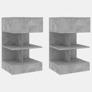 Soluna Home - Mesas de cabeceira Madeira 2 piezas 40 x 35 x 65 cm