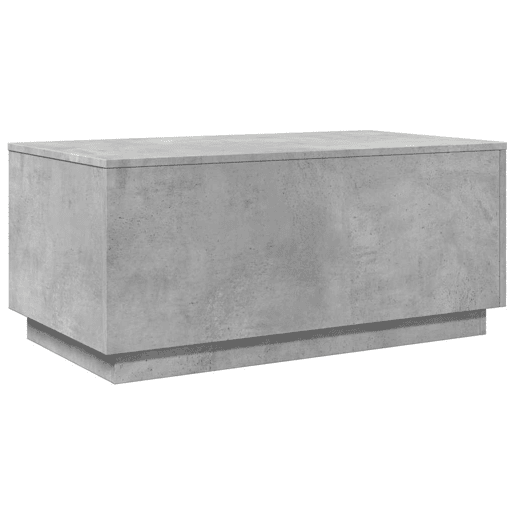 Mesa de Centro, Mesa baixa, com luzes LED 90x50x40 cm cinzento cimento