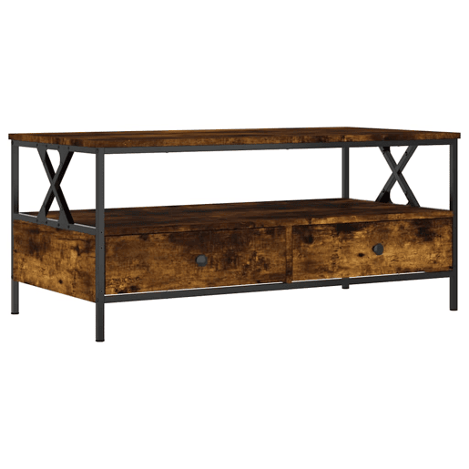 Mesa de Centro, Mesa baixa, 100x51x45 cm derivados madeira carvalho fumado