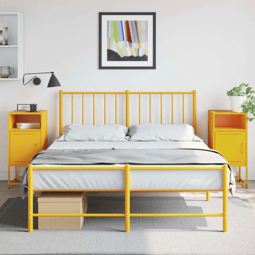 Soluna Home - Mesas de cabeceira Aço 2 piezas 36 x 39 x 78 cm