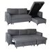 Sofá cama esquinero de 3 plazas Sofá cama esquinero de 3 plazas Gris