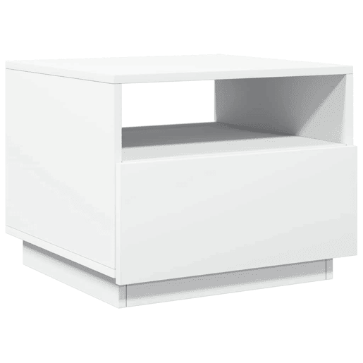 Mesa de Centro, Mesa baixa, com luzes LED 50x49x40 cm branco