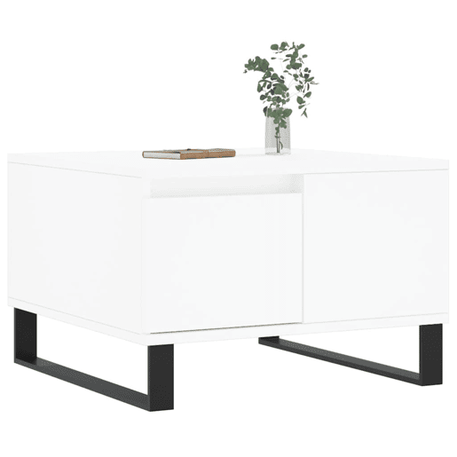 Mesa de Centro, Mesa baixa, 55x55x36,5 cm derivados de madeira branco
